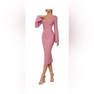 Stunning Pink Long Sleeve Dress XS/S